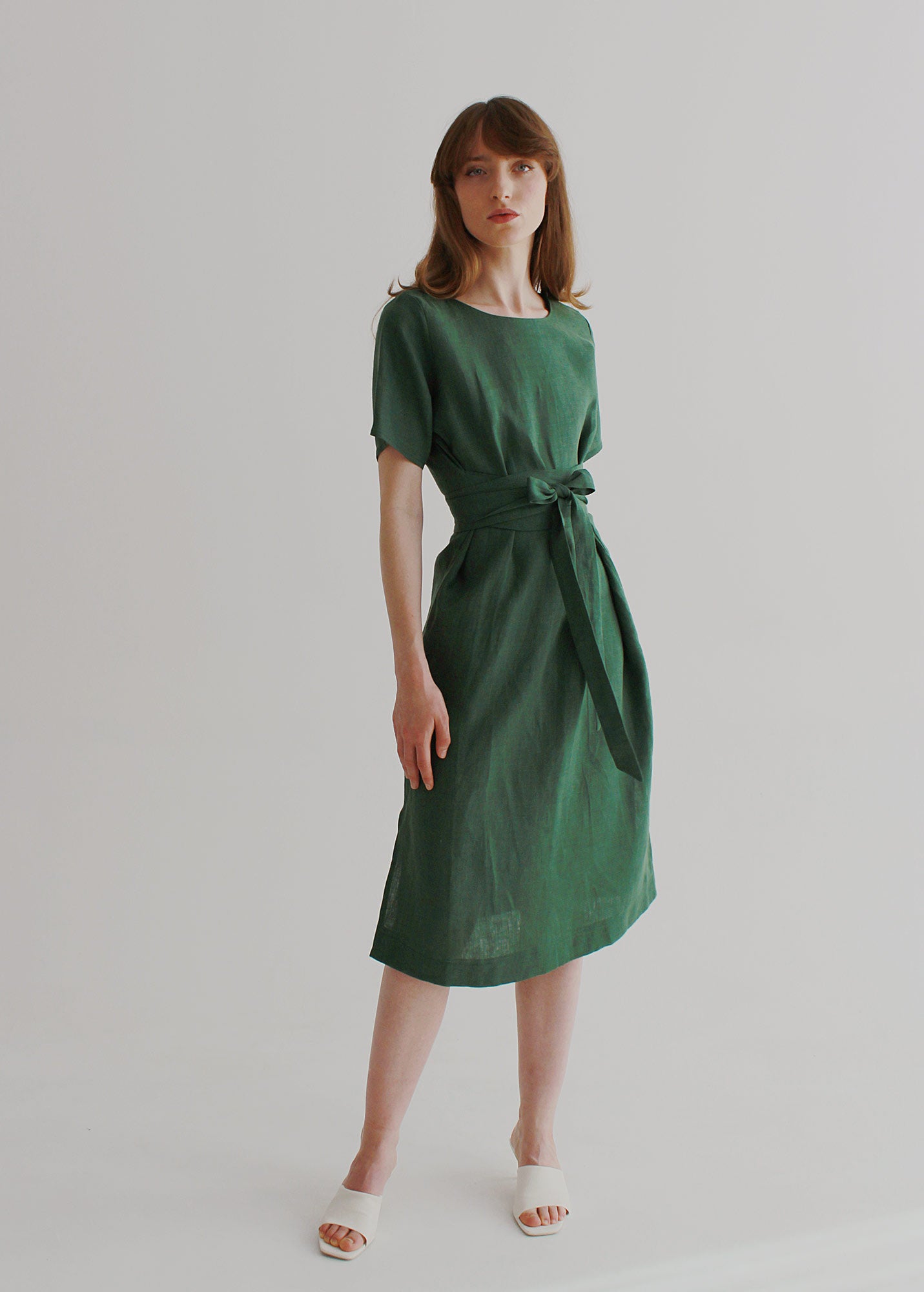  "Adelia" grünes langes Kleid