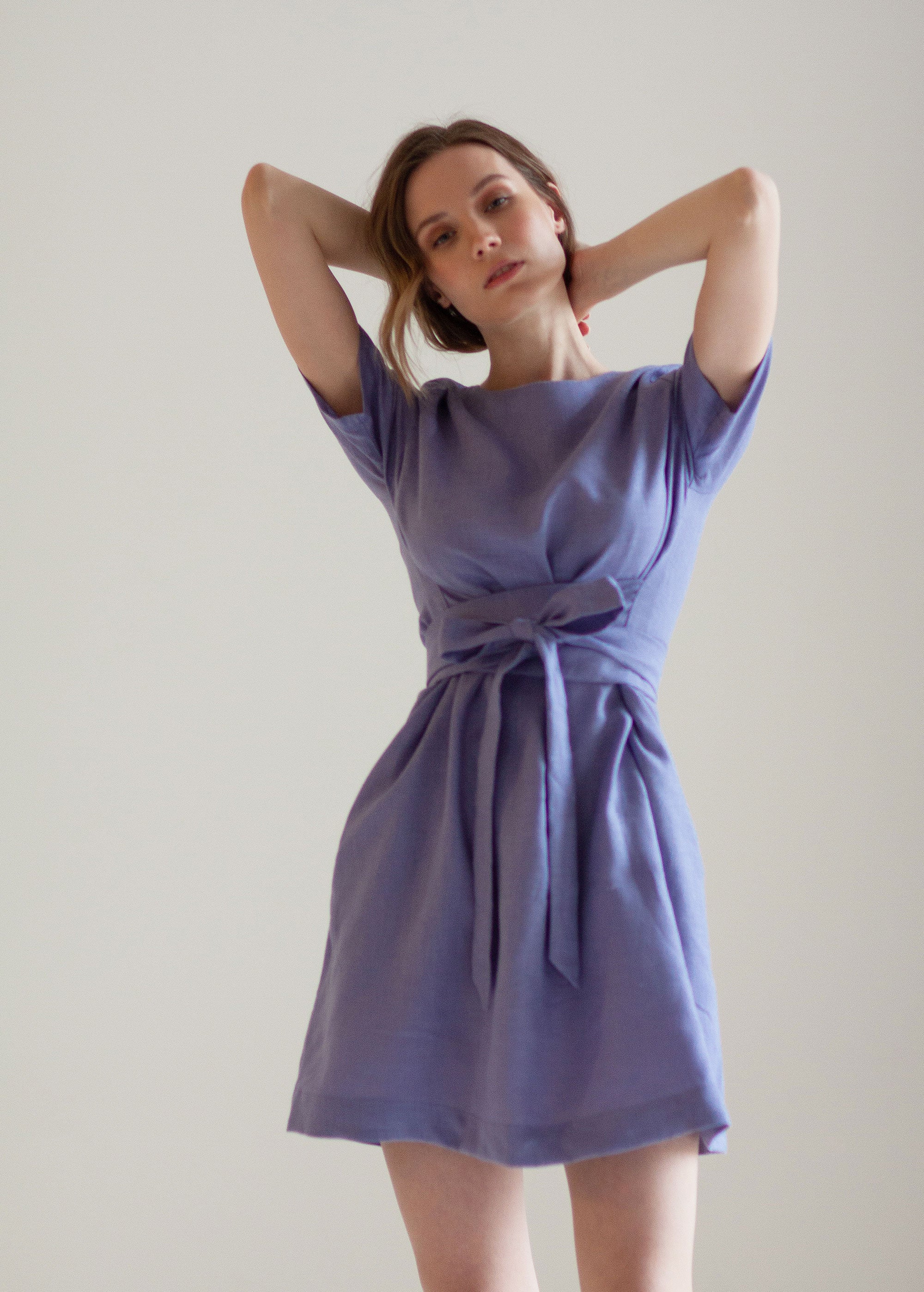 "Adelia" Lavender Mini Dress